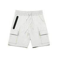 Labakihah muške kratke hlače muškarci casual sportski jogging fitness elastificirani džepne hlače hlače bijele
