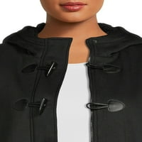 Ženska jakna od flisa s kapuljačom plus veličine