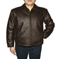 Muška jakna s otvorenim dnom od prave kože od kože