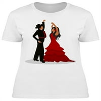Ženska majica u pozi flamenka za plesni par - slika iz mumbo-a, ženska Veličina 3 mumbo-mumbo