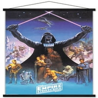 Ratovi zvijezda: Carstvo uzvraća udarac 40. - drveni magnetski uokvireni zidni plakat Darth Vader, 22.375 34