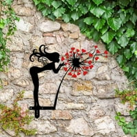 Kreativna silueta cvjetne skulpture vrtni dekor Metalna ulična umjetnost željezni zid za kuću dvorište figurice