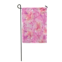 Ružičasta umjetnička boja za kravate Shibori imitacija batika akvarel cvjetna svila chintz vrtna zastava ukrasni