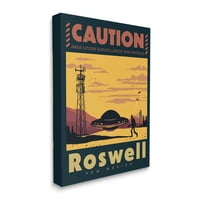 Stupell Industries oprez, Rosuel, Novi Meksiko, NLO-i, putovanja i mjesta, Galerija slika, omotano platno, tiskana