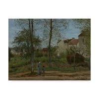 Kuće od likovne umjetnosti zaštitnih znakova 'na Bougival' Canvas Art by Camille Pissarro