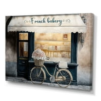 DesignArt bicikl ispred francuske pekare IV platna zidna umjetnost