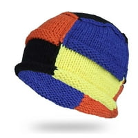 Vunena pletena kapa, male kape, pletena skijaška kapa s lubanjom od čvrstog pletiva, skijaška kapa u crnoj boji,