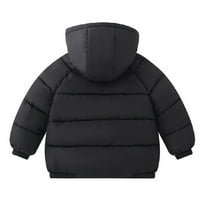 Pedort baby boy jakna Čvrsta boja dugih rukava Zip Up Up Outrewear kaput crn, 130