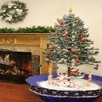 6.25 ' unaprijed osvijetljeno, glazbeno snježno rotirajuće umjetno božićno drvce Djeda Mraza - plava LED