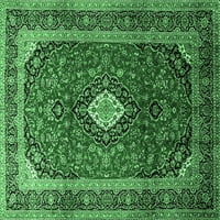 Tradicionalni unutarnji tepisi s pravokutnim medaljonom u smaragdno zelenoj boji tvrtke, 5' 7'