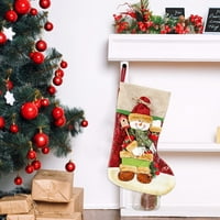 Božićne čarape velike božićne čarape ukras Santa snjegović čarapa s sobovima Božićni ukrasi i pribor za zabave