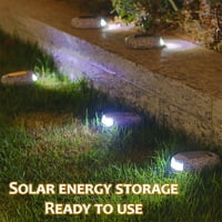 Solarna LED svjetla za staze Vrtna Vanjska vodootporna svjetiljka u obliku kamena za stazu, stepenice, travnjak,