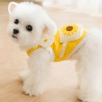 Odjeća za štenad modna odjeća s cvjetnim dizajnom slatka pamučna majica ljetni prsluk za pse za praznike