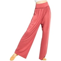 Donje hlače ženske široke hlače visokog struka široke noge Ležerne hlače za vježbanje joga trenirke obiteljski