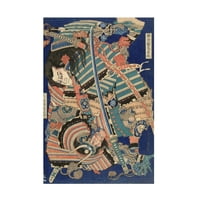 Katsushika Hoki 'Fighting Heroes 1832' platno umjetnost