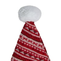 17 skandinavski prugasti crveni i bijeli šešir Djeda Mraza s pompom