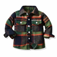 Edvintorg 3-MMETHS-10 godina Dječaci Flanel Majica kaput i jakna jeseni mališani kabed dugi rukavi vrhovi Djeca
