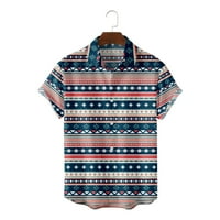 Božićna Muška ljetna božićna havajska košulja košulja od poliesterske tkanine Ležerne bluze za putovanja i spojeve