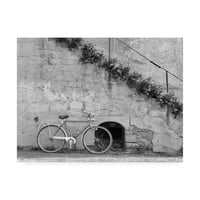 Zaštitni znak likovna umjetnost 'Bicikl i puknuta zid Einsiedeln Švicarska umjetnost platna Monte Nagler