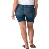 Tvrtka Silver Jeans. Ženske bermudske kratke hlače srednje visine, veličine struka 24-36