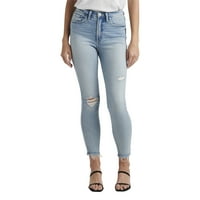 Tvrtka Silver Jeans. Ženske uske traperice s visokim strukom 24-36