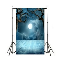 90* 3d Halloween jeziva pozadina Moonlit horor stabla pozadina za zabave Photography Studio Photo Booth