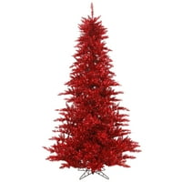 Umjetno božićno drvce od 6,5 ' am, crvene žarulje sa žarnom niti s Durom-crveno božićno drvce od AD-a-sezonski