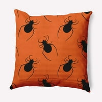 Jednostavno Daisy 16 16 Puzanje pauka Dekorativni jastuk za bacanje, prašnjava narančasta