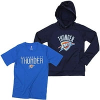 Komplet gornje odjeće NBA omladinskog tima Oklahoma Grad Thunder s glavnim logotipom za nastupe