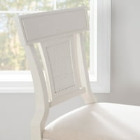 Linon Rylan 30 barska stolica, završetak bijelog pranja s bež tkaninom