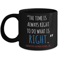 Martin Luther King Jr. Malcom i borba za građanska prava, citati vrijeme je za borbu za pobjedu - šalica za kavu