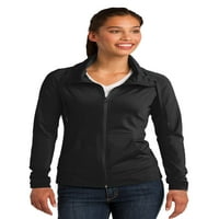 Ženska jakna od elastičnog materijala s patentnim zatvaračem u cijeloj dužini
