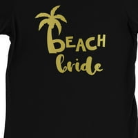 Plaža mladenka palma blagajne žene crne majice ekstravagent bogati