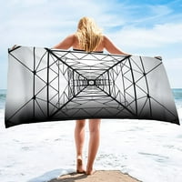3D Geometrija ručnika za plažu Mekane ručnike za kupanje visoko upijaju i brze suhe kapete za period pješčane