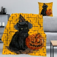 Noć vještica ukrasna pokrivač s jastukom, sretna pokrivačica za Halloween za Halloween Party Opsles Uredba Unutarnjeg