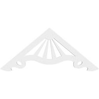 Ekena Millwork 36 W 15 H 1 P Pitch Marshall Architectural Head PVC Gable Pediment