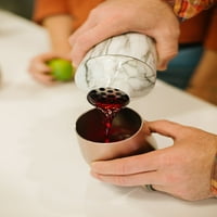 Jednostavni moderni Oz koktel martini shaker s poklopcem jigger -a - vakuum izoliran boston nehrđajući čelik -