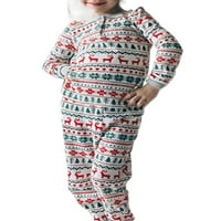 Springcmy božićna obiteljska odjeća za odrasle muškarce Žene Kid Pidžama set