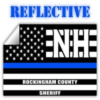 Reflektirajući okrug Rockingham New Hampshire NH Thin Blue Line Steelly Old Glory USA zastava
