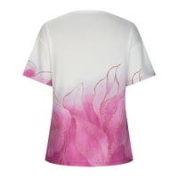 Ruhiku GW Ljetne majice za žene Fahsion Ladies Crew Vrat tiskana gornja bluza kratka rukava.