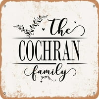 Metalni znak - obitelj Cochran - Vintage Rusty Look
