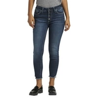 Tvrtka Silver Jeans. Ženske uske ošišane traperice srednje visine, veličine struka 24-34