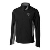 Muški rezač i buck crni Atlanta Falcons Logo Logo Navigate Softshell Big & Tall Full-Zip jakna