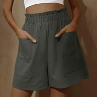 Ženske kratke hlače Rasprodaja $ 5 Traper sportske kratke hlače s džepovima visokog struka sive traper kratke