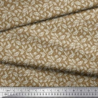 Pamučna tkanina od batista s točkicama i lišćem širine dvorišta