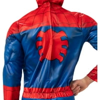 Dječji službeno licencirani kostim klasičnog Spider-Man-a za dječake za Noć vještica u srednjoj, crvenoj i plavoj