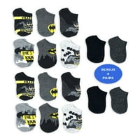 Batman Boys No Show čarape, 16-pack, veličina S-l