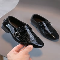 Daeful Boys Lagana krupna haljina cipele Shiny Dance Shoe Practice Udobno crno od pete 11.5C