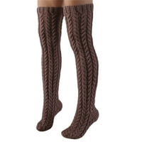 Čarape za žene Kabel pleteni bedro Visoka čizma ekstra duge zimske čarape preko čarapa za grijanje nogu koljena