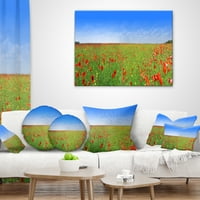 DesignArt Poppy Liadow Panorama - Jastuk za bacanje s tiskanom pejzažom - 12x20